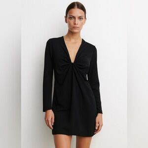 ZARA Black Twist-Front Mini Dress (NWT)